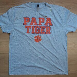 Papa Tiger Clemson University - New 2XL Heather Grey T-Shirt